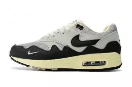 2022 nike air max 1 87 sports sneakers vagues homme et femme blanc gris